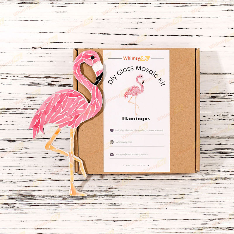 Flamingo Stained Glass Mosaic Kit