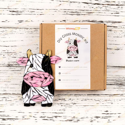 Cow Stained Glass Mosaic Kit