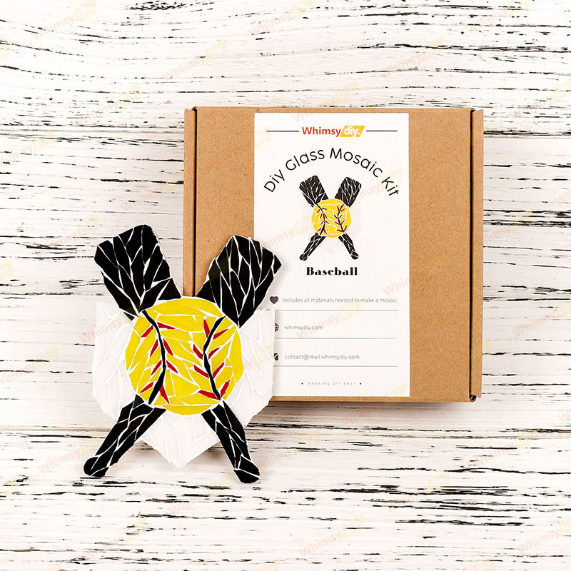 Baseball Stained Glass Mosaic Kit