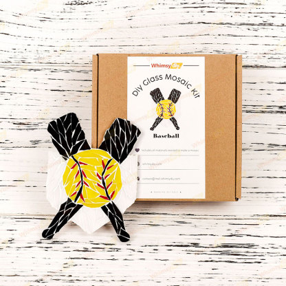 Baseball Stained Glass Mosaic Kit