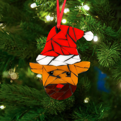 Rudolf The Reindeer Christmas Ornaments Glass Mosaic Kit -Style 1