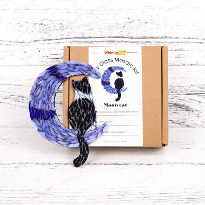 Moon cat Glass Mosaic Kit