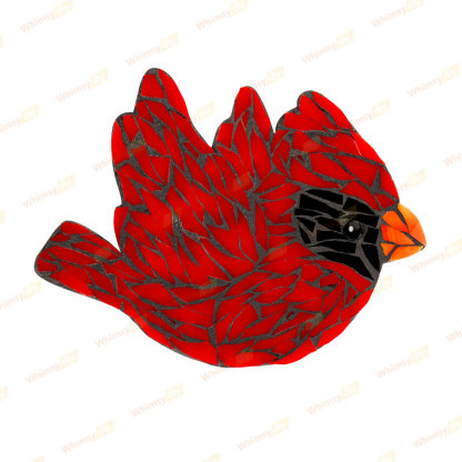 Flying Cardinal Glass Mosaic Kit