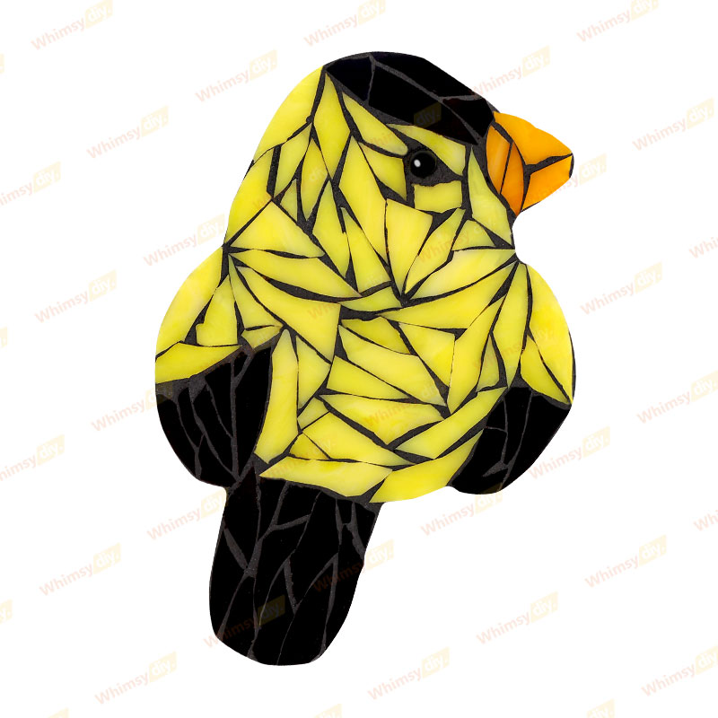 Oriental greenfinch Glass Mosaic Kit