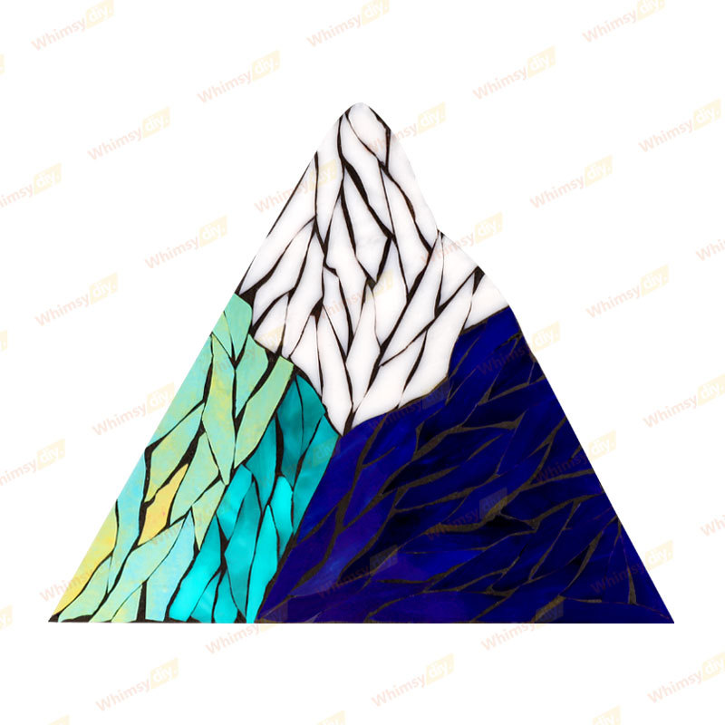 Mountain Stained Glass Mosaic Kit - Blue Illusion