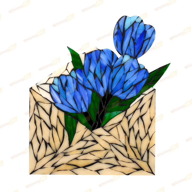 Envelope Tulip Stained Glass Mosaic Kit