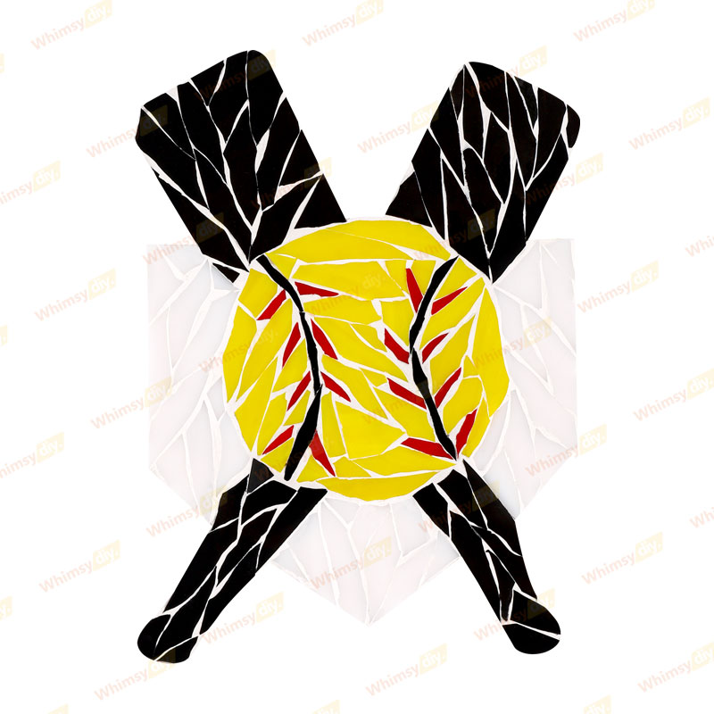 Baseball Stained Glass Mosaic Kit