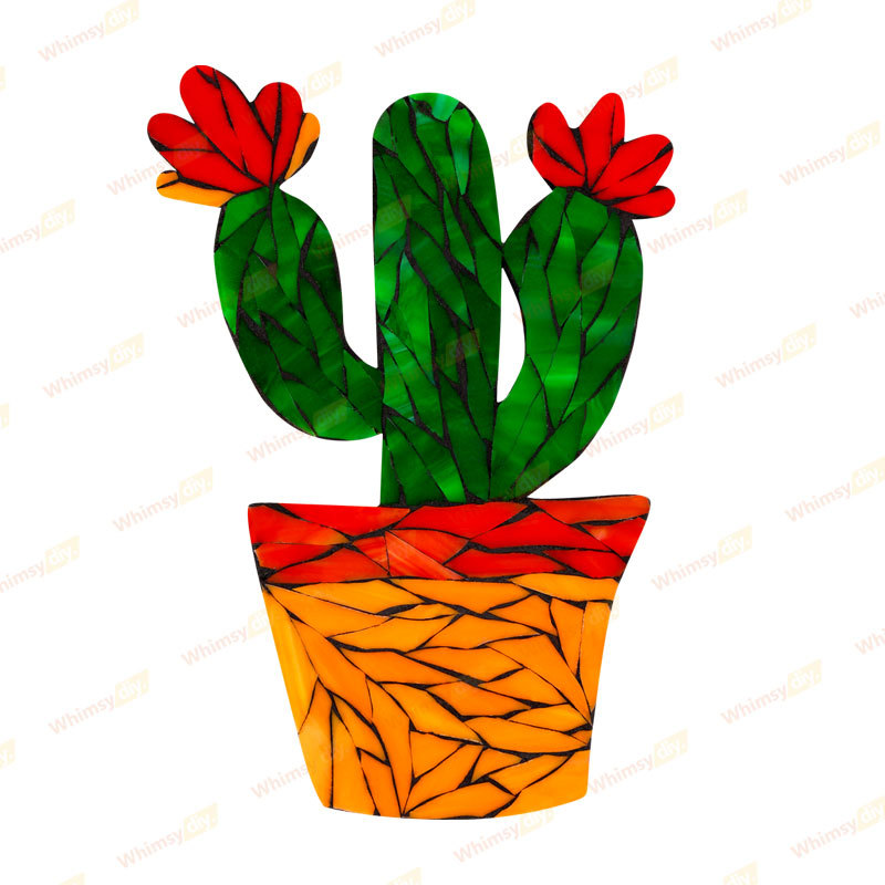 Potted Cactus Glass Mosaic Kit