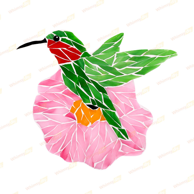 Hummingbird Flower Glass Mosaic Kit