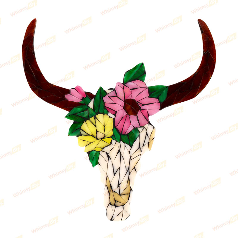 cow Skull Glass Mosaic Kit