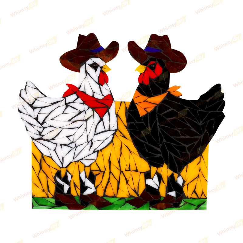 Cowboy Chicken Glass Mosaic Kit