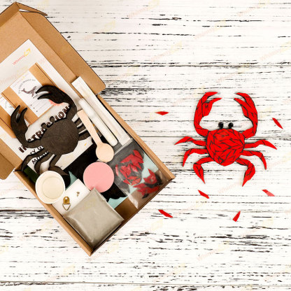 Crab Suncatcher Glass Mosaic Kit