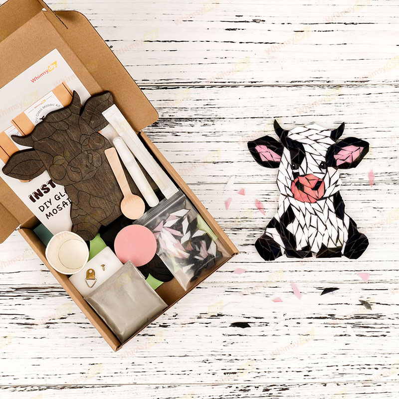 Sitting Cow Glass Mosaic Kit