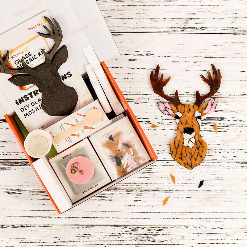 Deer Head Glass Mosaic Kit