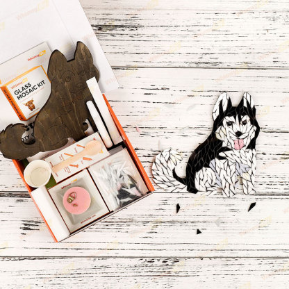 Huskies Glass Mosaic Kit