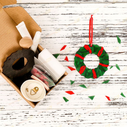 Christmas Wreath Glass Mosaic Kit