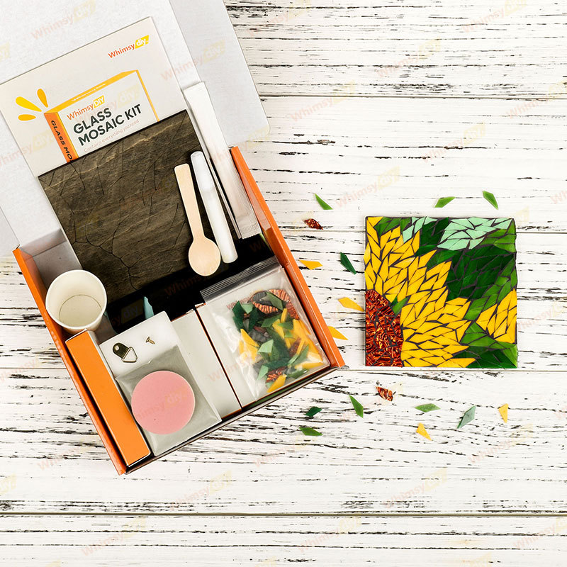 Whimsy DIY Sunflower Panel  Glass Mosaic Kit Puzzles