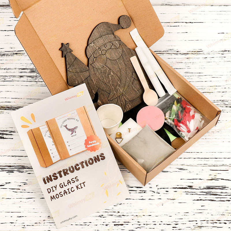 Santa Suncatcher Style 2 Glass Mosaic Kit