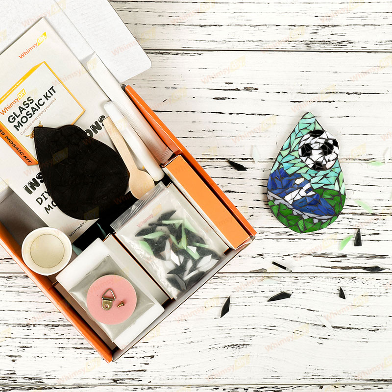 Whimsy DIY Soccer Shoe and Ball Glass Mosaic Kit Puzzles
