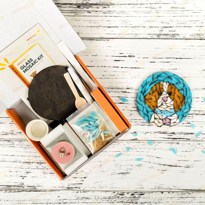 Whimsy DIY Beagle Glass Mosaic Kit Puzzles