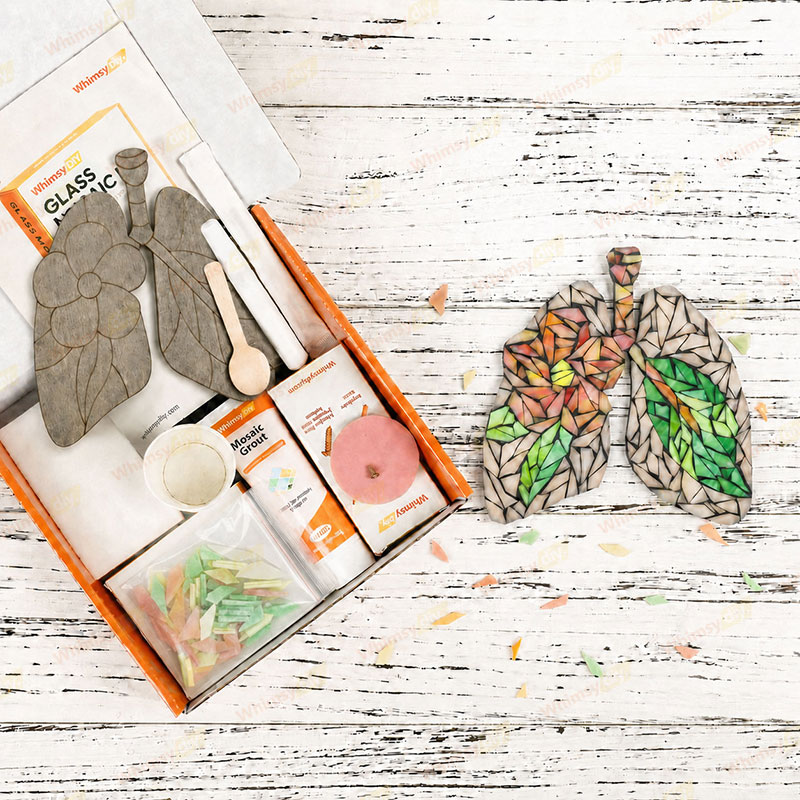 Whimsy DIY Blooming Lungs Glass Mosaic Kit Puzzles