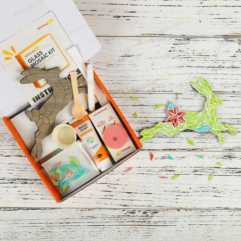 Whimsy DIY Spring Bunny-Green Glass Mosaic Kit Puzzles