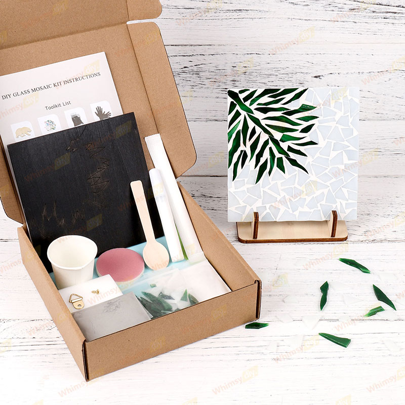 Pine Branch Glass Mosaic Kit-Whimsydiy