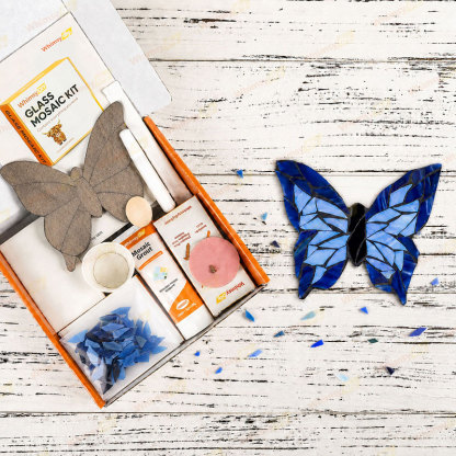 Whimsy DIY Fridge Magnet- Butterfly Glass Mosaic Kit Puzzles