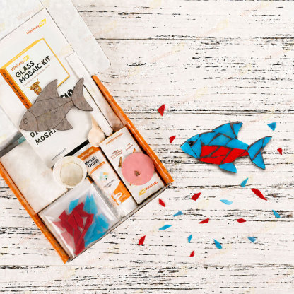 Whimsy DIY Fridge Magnet Neon Tetra Glass Mosaic Kit Puzzles