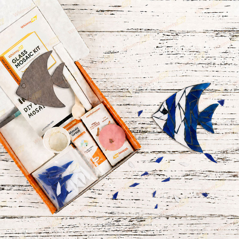Whimsy DIY Fridge Magnet Angelfish Glass Mosaic Kit Puzzles