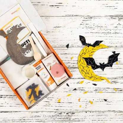 Whimsy DIY Moonlit Bats Glass Mosaic Kit Puzzles