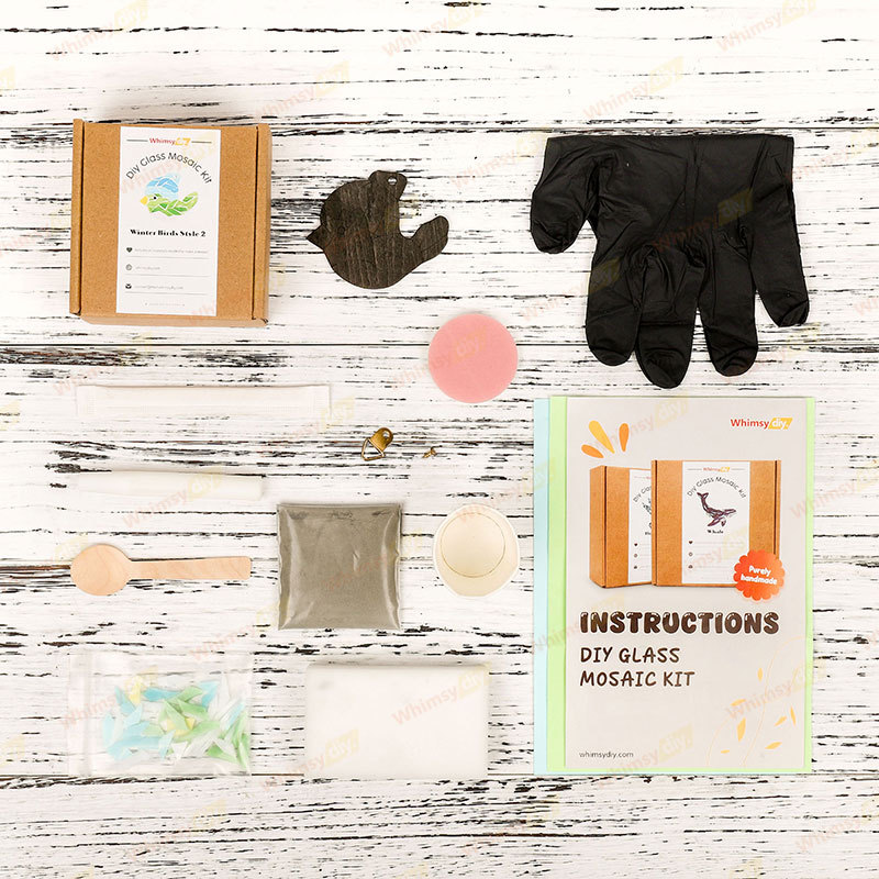 Winter Birds - Style 2 Glass Mosaic Kit