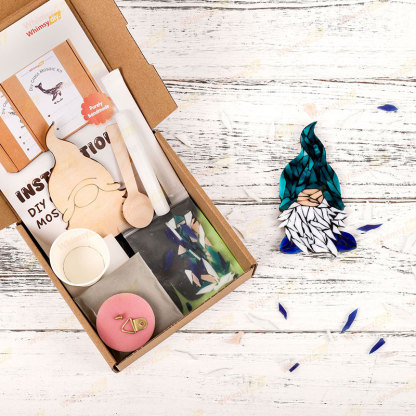 Gnome Glass Mosaic Kit | DIY Arts & Crafts Kit for Adults