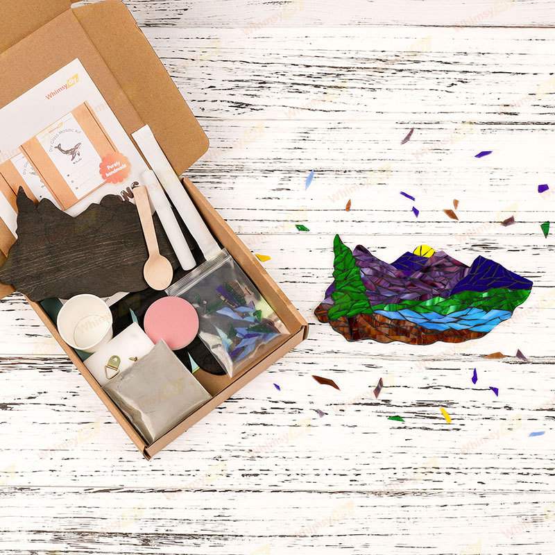 Mountain Sunrise Stained Glass Mosaic Kit