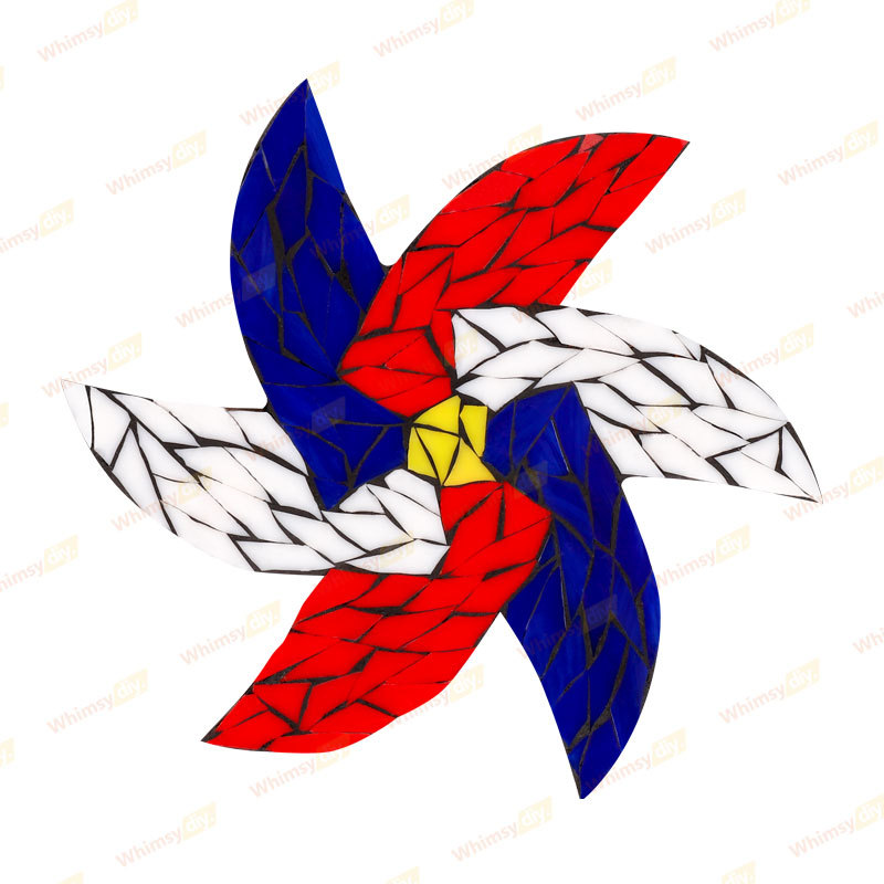 Patriotic Pinwheel Glass Mosaic Kit