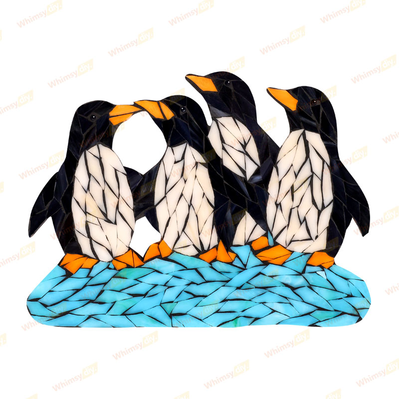 Four Penguins Glass Mosaic Kit