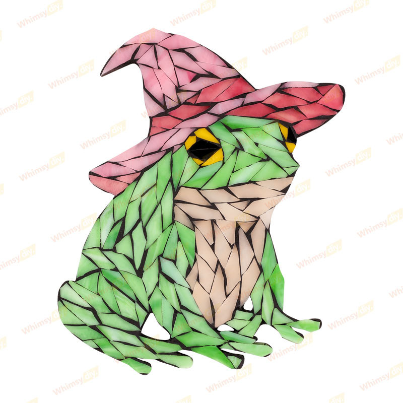 Pink Hat Frog Glass Mosaic Kit