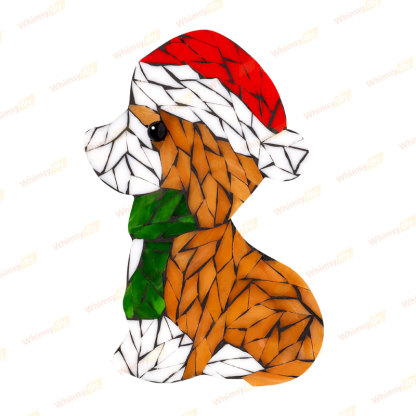 Christmas Holiday Puppy Glass Mosaic Kit