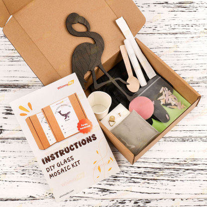 Flamingo Stained Glass Mosaic Kit