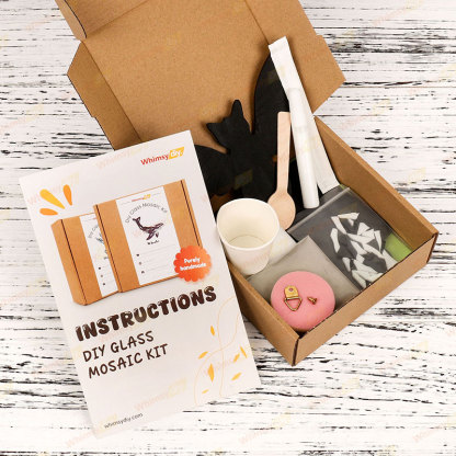 Flying Cat Stained Glass Mosaic Kit