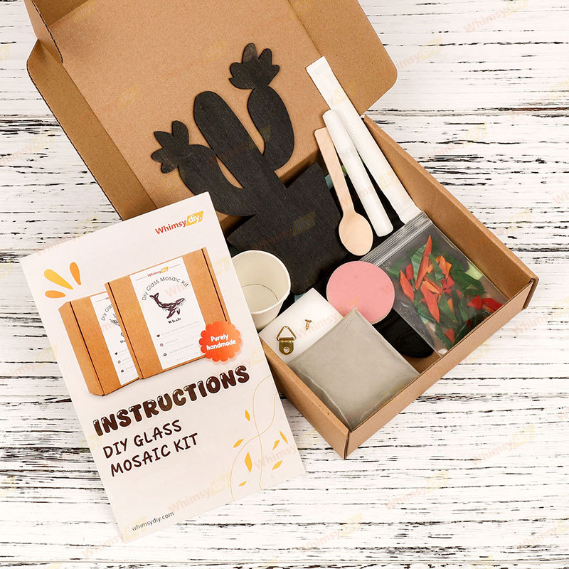 Potted Cactus Glass Mosaic Kit