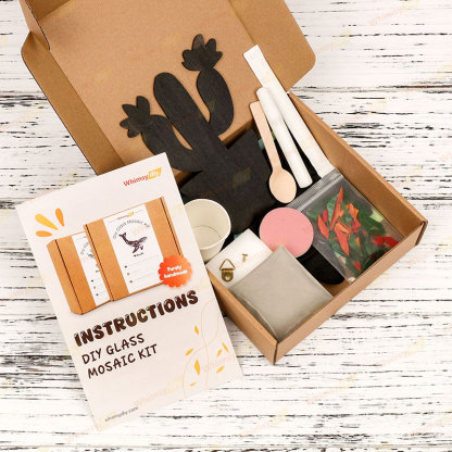 Potted Cactus Glass Mosaic Kit