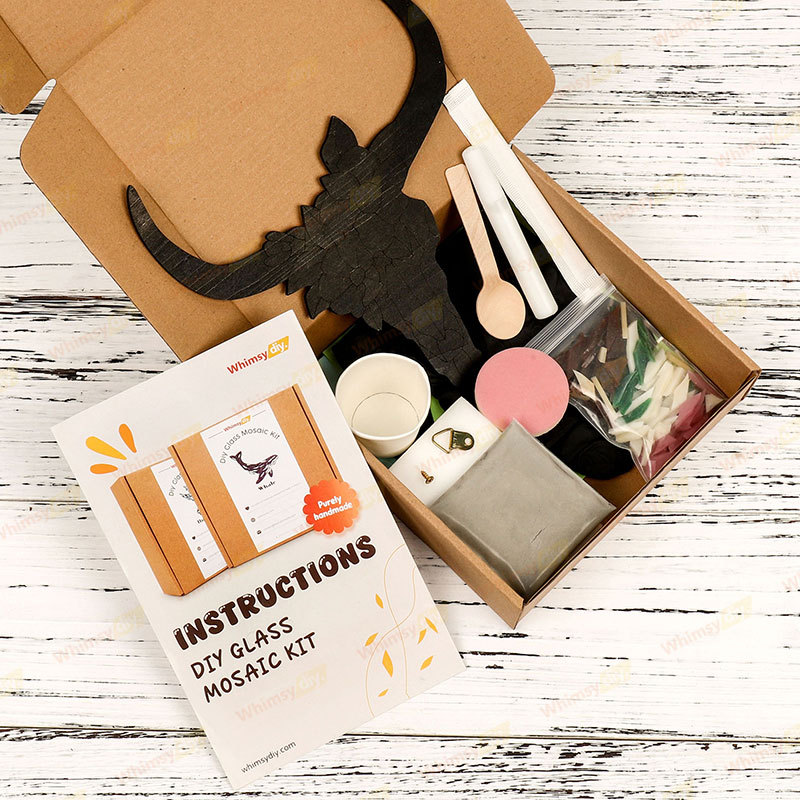 cow Skull Glass Mosaic Kit