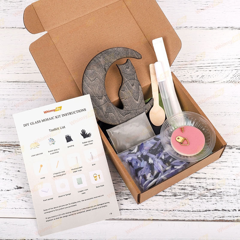 Moon cat Glass Mosaic Kit