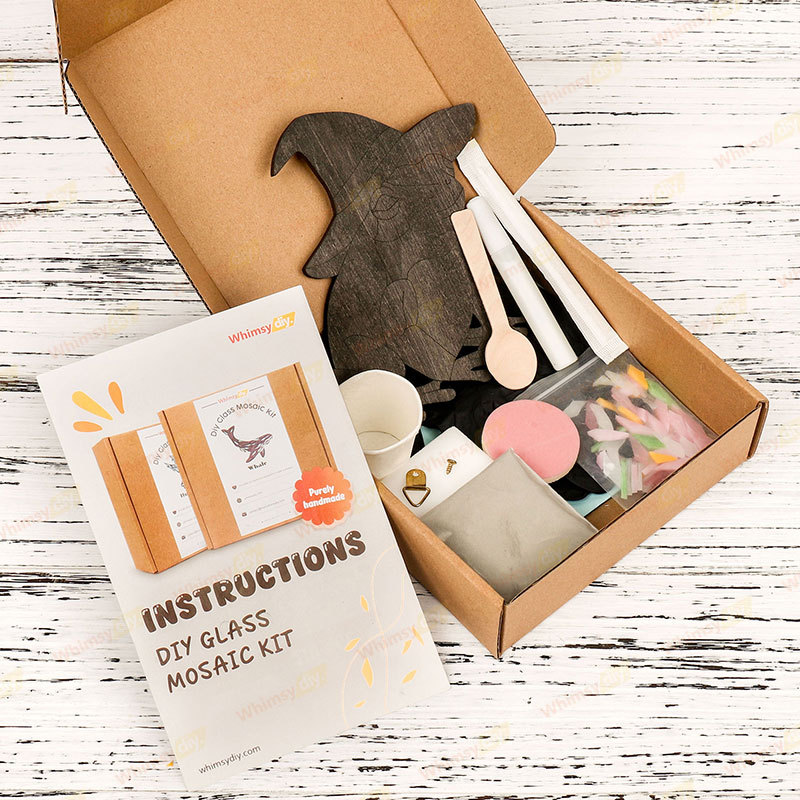 Pink Hat Frog Glass Mosaic Kit