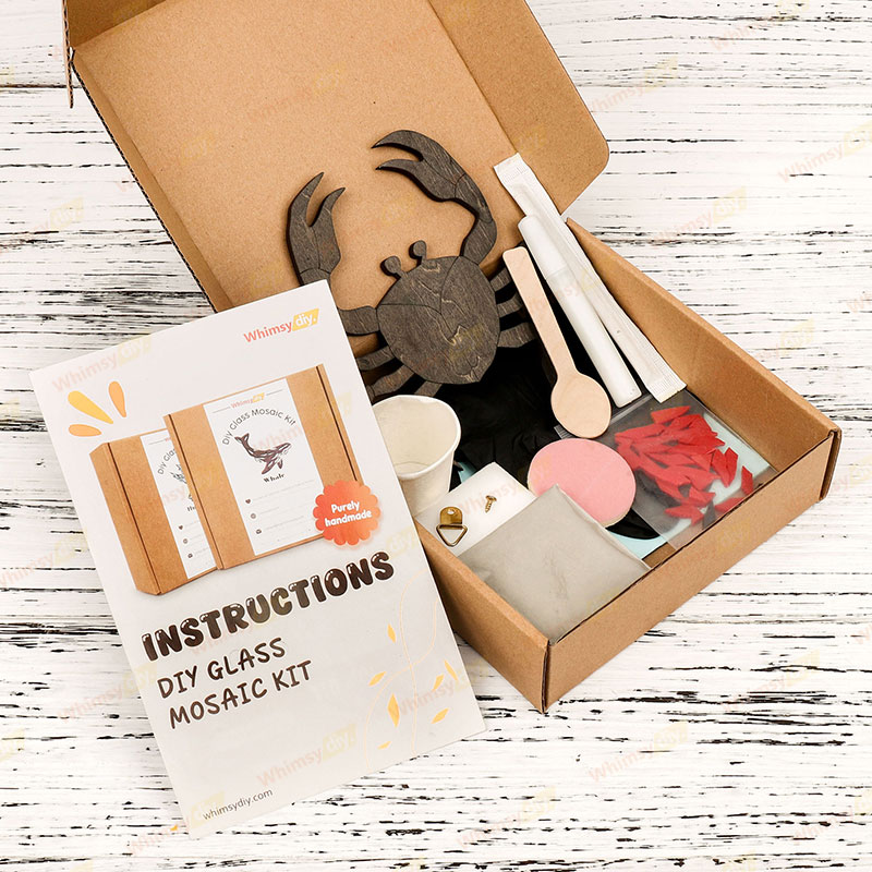 Crab Suncatcher Glass Mosaic Kit