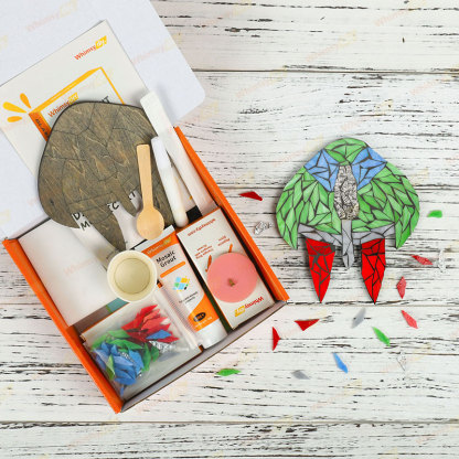 Whimsy DIY Retro Rocket-Style 3 Glass Mosaic Kit Puzzles