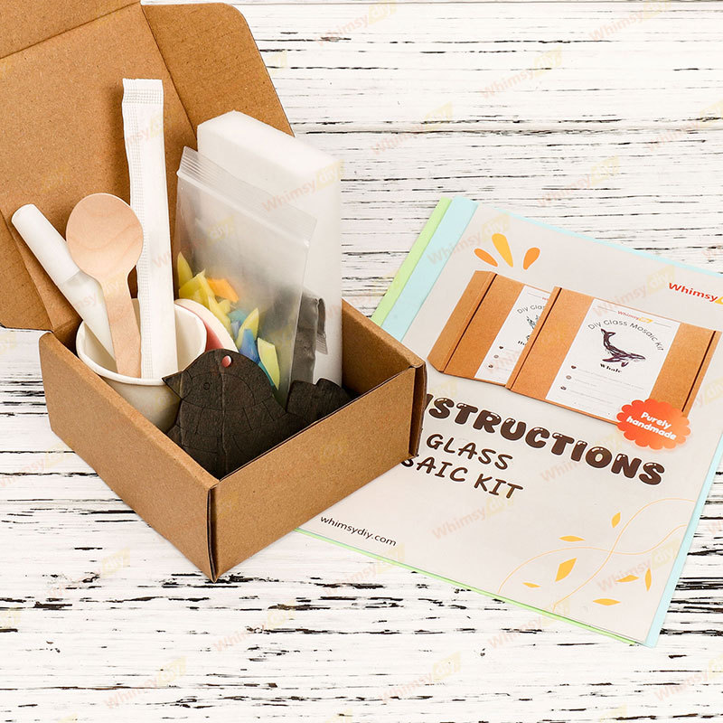 Cowl Bird Christmas Ornaments Glass Mosaic Kit