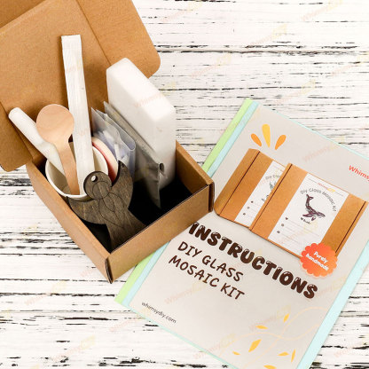 Blue Angel Christmas Ornaments Glass Mosaic Kit