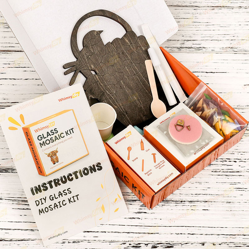 Swallow and Flower Glass Mosaic Kit